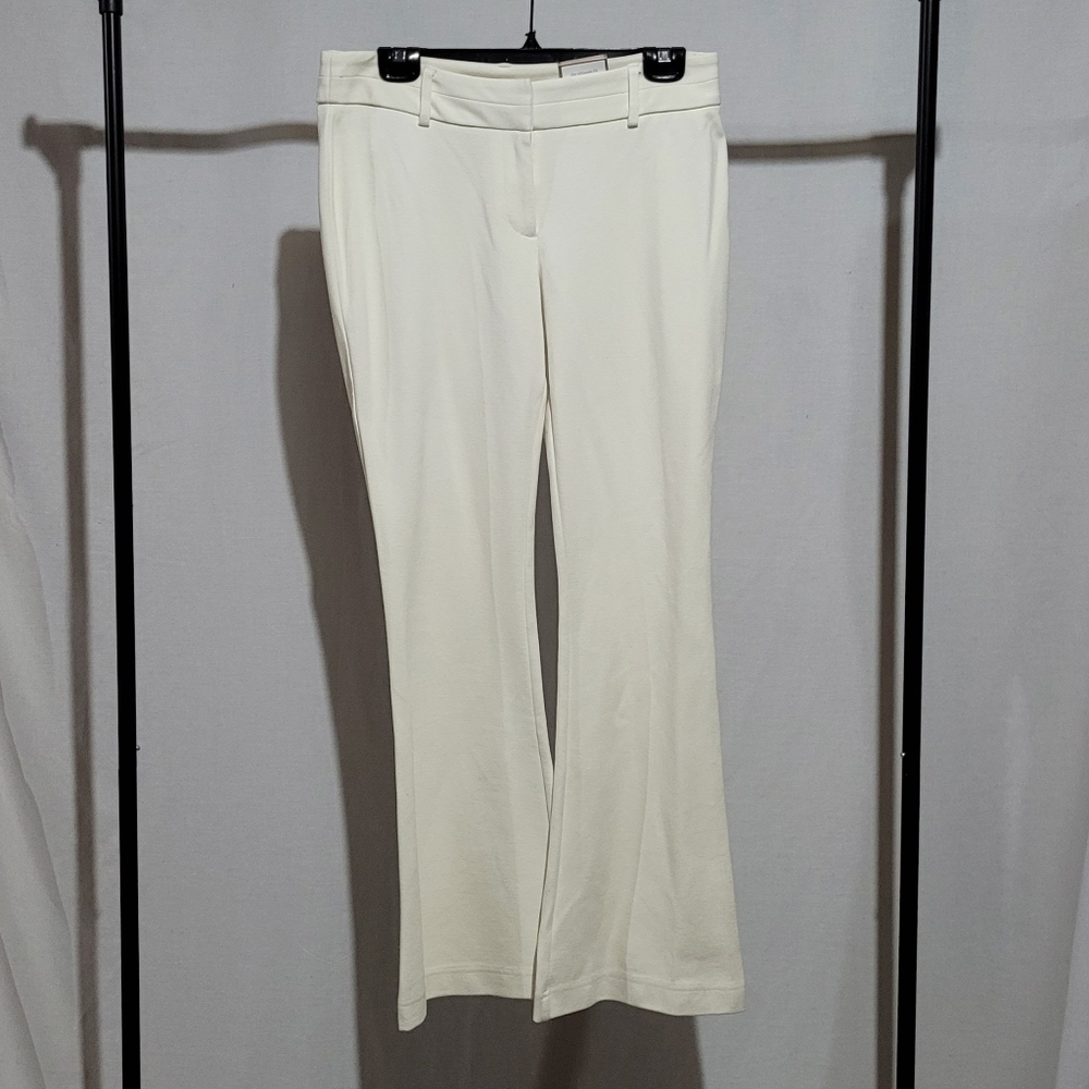 Chico's pants Ponte cream trousers flare leg ultimate fit stretch off white new
